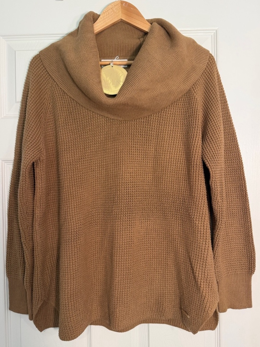 Michael Kors Cowl Neck Sweater in Brown Size Large NWT